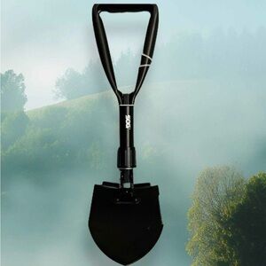 Compact Black Folding Shovel